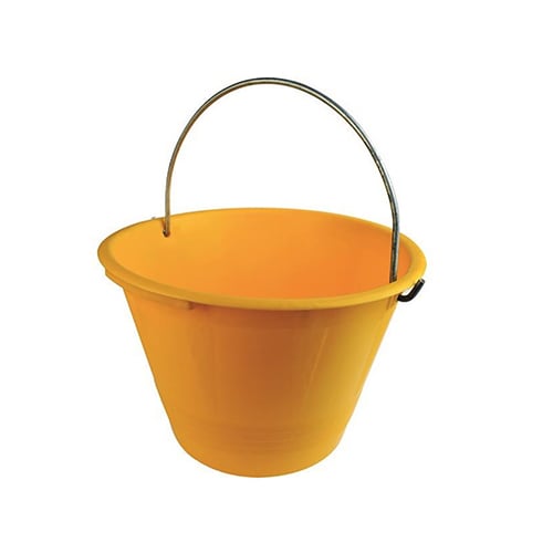 FF Caldarella secchio in plastica pesante gialla