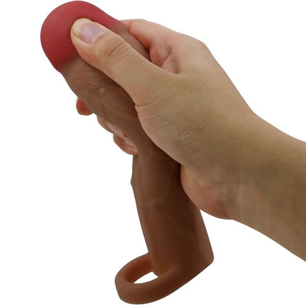 PRETTY LOVE - HANI PENIS SLEEVE WITH 5 CM EXTENSION MULATTO
