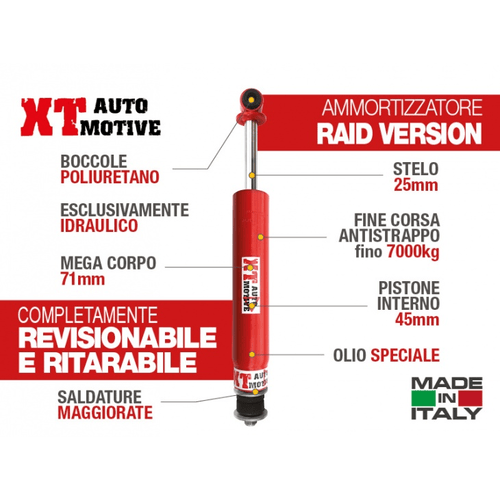 AMMORTIZZATORE XT AUTOMOTIVE "RAID VERSION" PER LAND ROVER DEFENDER 90 E 110 POSTERIORE