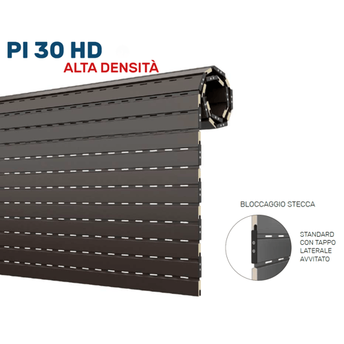 Tapparelle Alluminio Coibentato Alta Densità Doghe Piatte 8.5x30 PI 30 HD