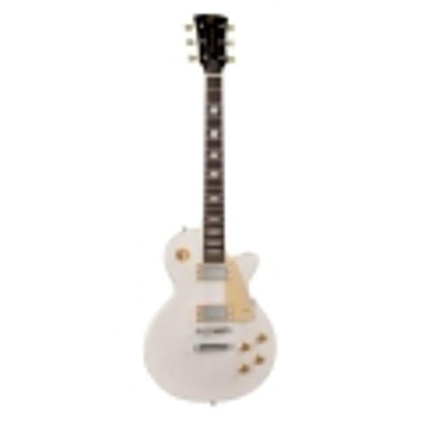 SOUNDSATION Chitarra elettrica cutaway arch top con 2 humbucker e manico set-in. Modello MILESTONE-PRO WH