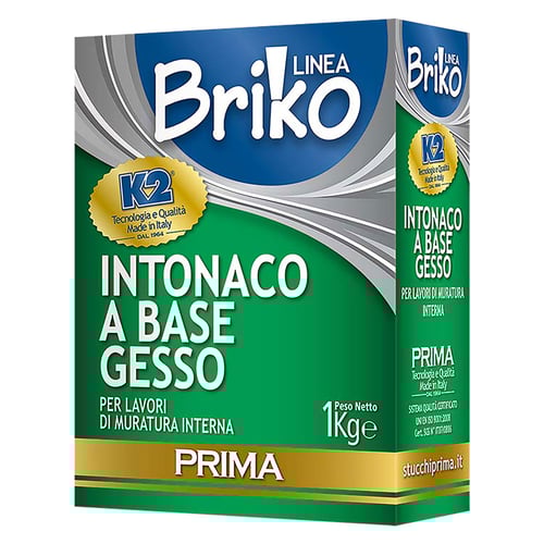 INTONACO BASE GESSO 'BRIKO K2' Kg. 1 - in scatola