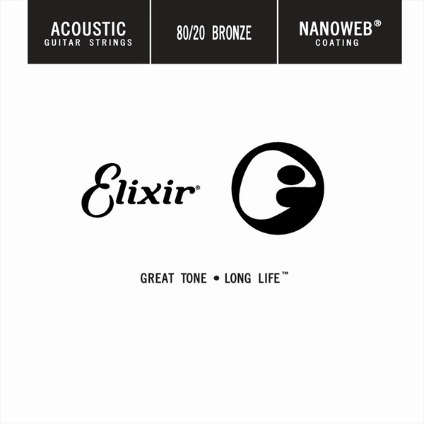 ELIXIR 15147 ACOUSTIC 80/20 BRONZE NANOWEB SINGLE