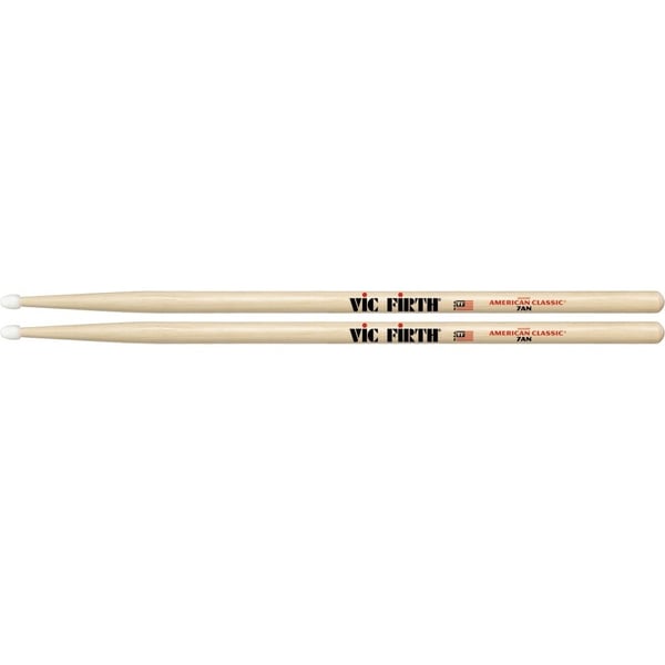 VIC FIRTH Bacchette American Classic Hickory Punta in Nylon. Modello 7AN