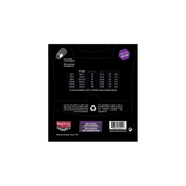 Savarez F50B Corde Focus per Chitarra Elettrica 11-49, Set/6