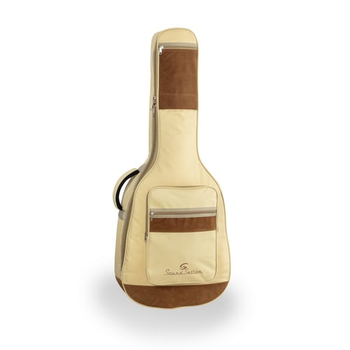 SOUNDSATION Borsa chitarra acustica con inserti in pelle suede