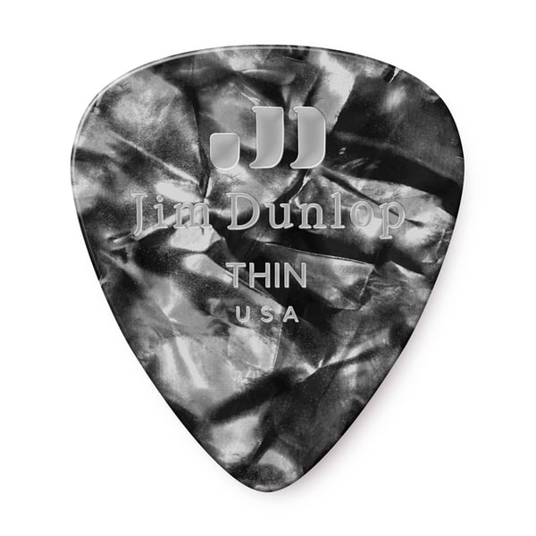 Dunlop 483R#02 Black Perloid - Thin