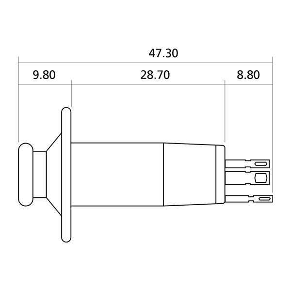 Yellow Parts EZ1391 Bottone Tracolla Presa Jack Takamine® Style Cromato