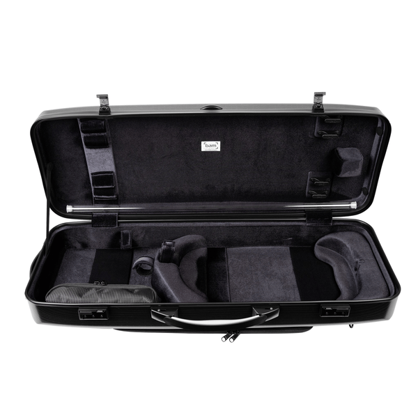 BAM ITALIA 5301XLSC HIGHTECH OBLONG VIOLA CASE SILVER CARBON