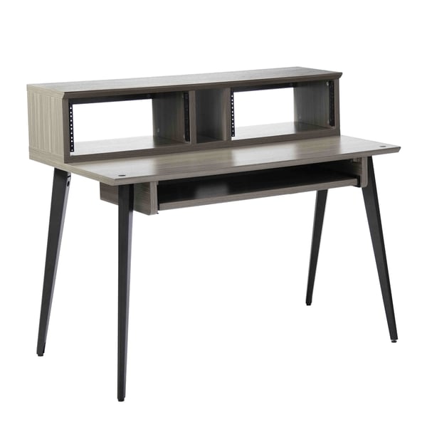 Gator Frameworks GFW-ELITEDESK-GRY Scrivania workstation Elite in grigio driftwood per studi di registrazione e content creator<br>