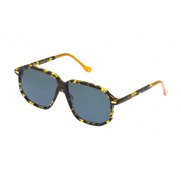 Kyme Eyewear Sebastien: oversized ultralite acetate aviator sunglasses. Color Tobacco/milky nude, Material Acetate cellulose, Size XL