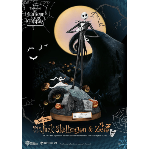 Nightmare before Christmas Master Craft Statue Jack Skellington & Zero 39 cm