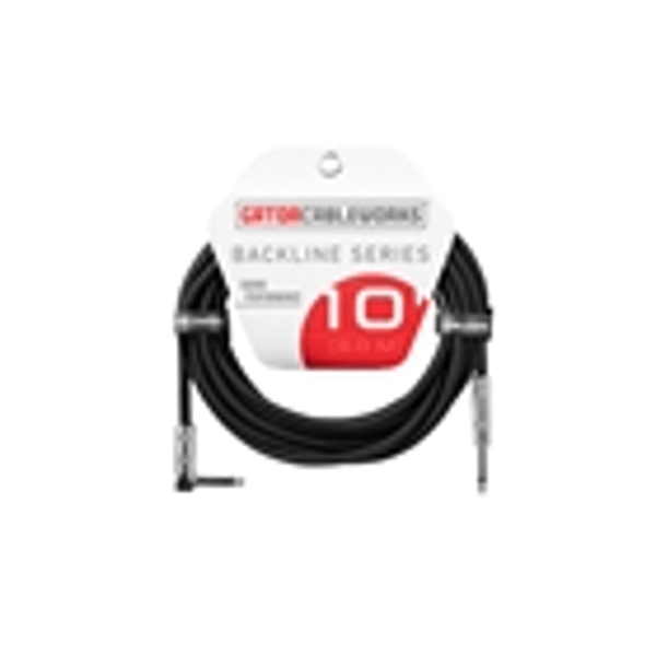 Gator Cableworks GCWB-INS-10RA Cavo strumento jack dritto/angolato 3 m Serie Backline