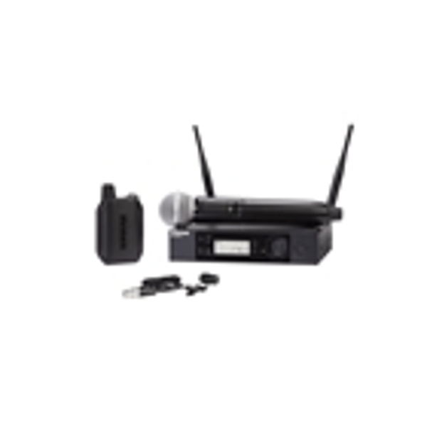 Shure GLXD124R+ con WL185 Sistema Wireless completo
