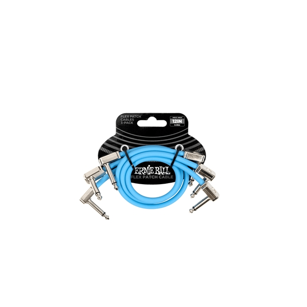 Ernie Ball 6461 Flex Patch Cable Blue 30cm 3pk