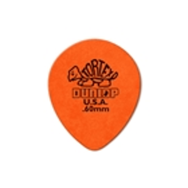 Dunlop 413R Tortex Tear Drop Orange .60