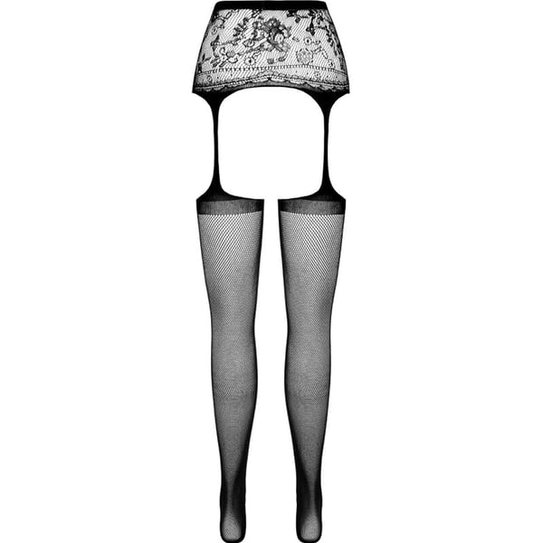 PASSION - S028 MEDIAS CON LIGUERO NEGRO TALLA UNICA