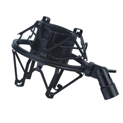 PROEL STAGE Supporto professionale anti-vibrazione con doppia molla elastica e guaina protettiva per microfono a condensatore.