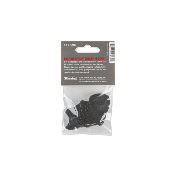 Dunlop 450P096 Prime Grip Delrin 500 .96 mm Player's Pack/12