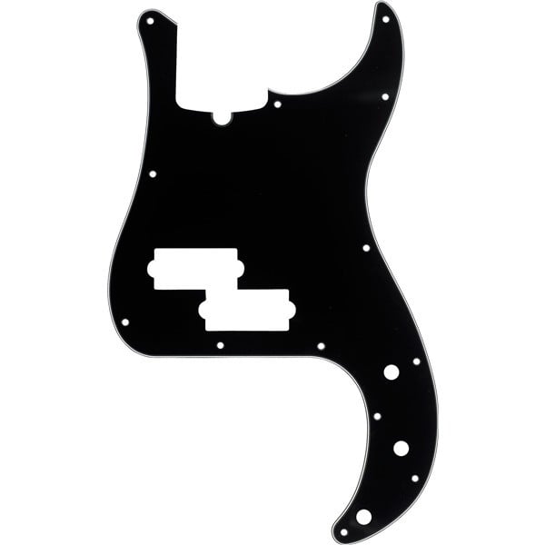Fender Parts Battipenna Precision Bass montaggio a 13 fori (con tacca per Truss Rod) Black a 3 strati