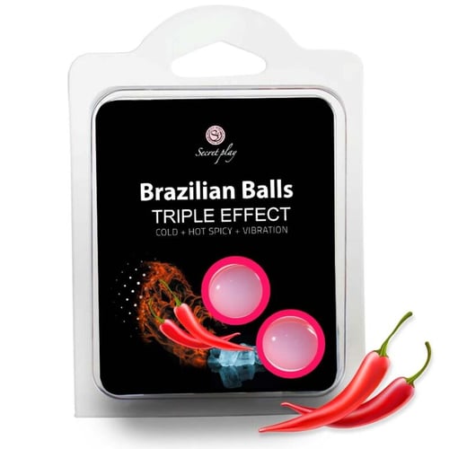 SECRET PLAY SET 2 BRASILIANISCHE BÄLLE DREIFACH-EFFEKT