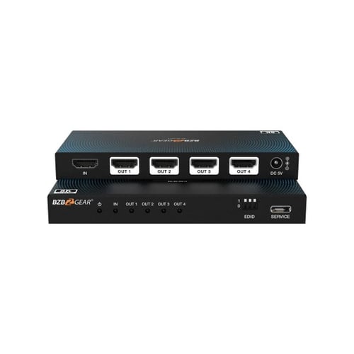BZBGEAR 1X4 8K UHD HDMI 2.1 SPLITTER CON AUTODOWNSCALING 8K60/4K120