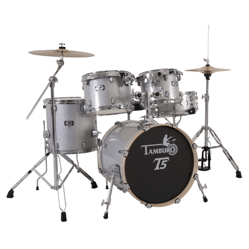 TAMBURO Batteria serie T5 5 pezzi colore Silver Sparkle