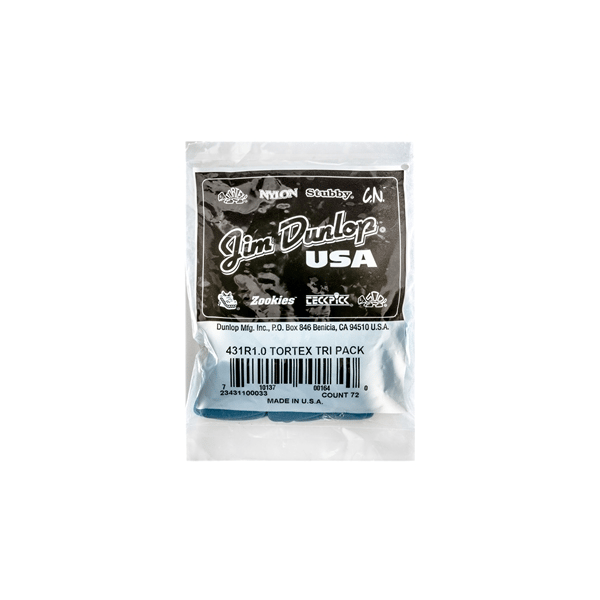 Dunlop 431R Tortex Triangle Blue 1.0