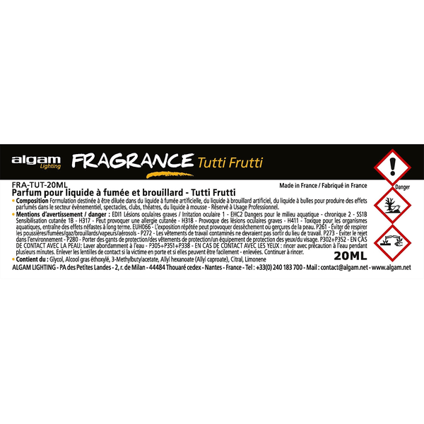 Algam Lighting FRA-TUT-20ML Profumo per Liquido del Fumo 20ml Tutti Frutti