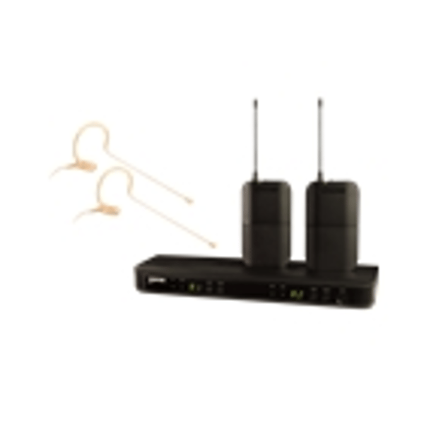 Shure BLX188E-MX53 Sistema wireless BLX88E, 2x BLX1, 2x MX153T-O-TQG. (M17)