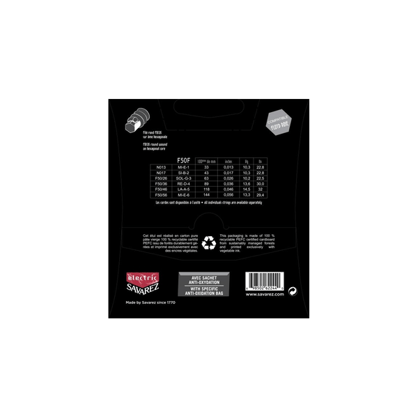 Savarez F50F Corde Focus per Chitarra Elettrica 13-56, Set/6
