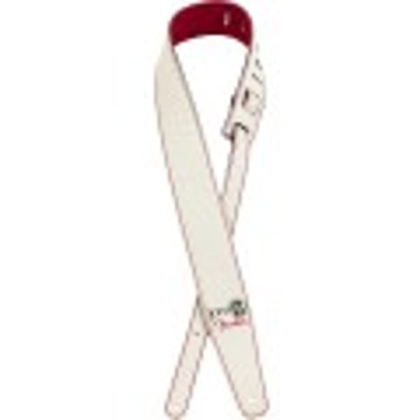 FENDER Tracolla John 5 Leather White and Red. Modello 0990650109