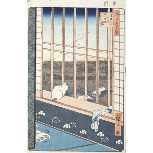 Utagawa Hiroshige Campi di riso di Asakusa e Festival di Torinomachi dalla serie Cento famose vedute di Edo, 1857