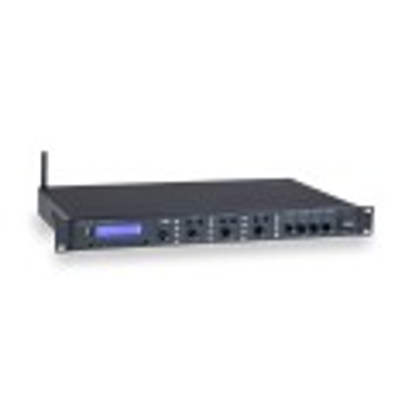 HELVIA Mixer-Amplificatore 4x60W 1U Rack a Matrice con 4-Ingressi e 4 Zone con Multi-Player