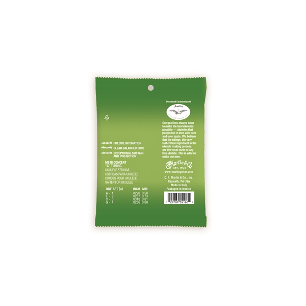 Martin & Co. M610 Ukulele Premium Strings Concerto Polygut 22.8-23.6