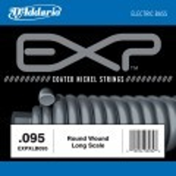 D'Addario EXPXLB095 EXP Coated Nickel Round Wound Bass Guitar Single String, .095. Modello EXP-XLB-095