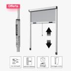 Zanzariera Verticale A Molla Con Freno In KIT DA TAGLIO Colore Bianco RAL 9010