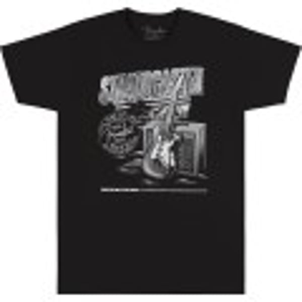 T-shirt Fender Stratocaster™ 70th Anniversary, Tee, Black, L. Modello 9101292597