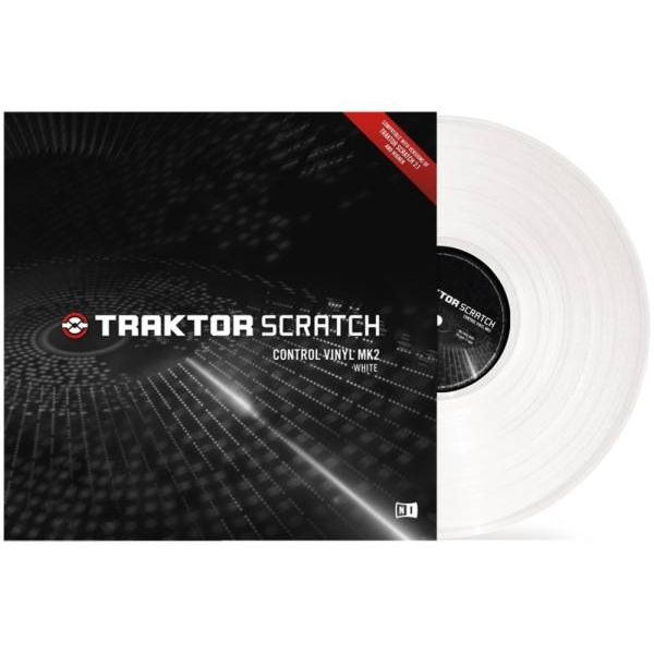 NATIVE INSTRUMENTS TRAKTOR SCRATCH CONTROL VINYL WHITE MKII VINILE DI CONTROLLO MK2