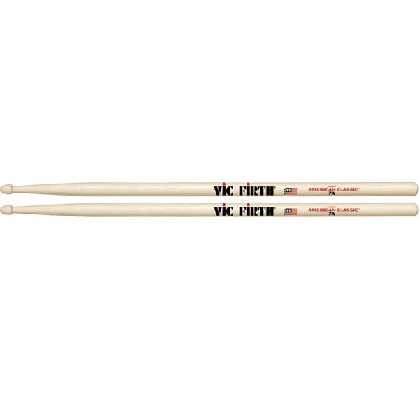 VIC FIRTH Bacchette American Classic Hickory Punta in Legno. Modello 7A