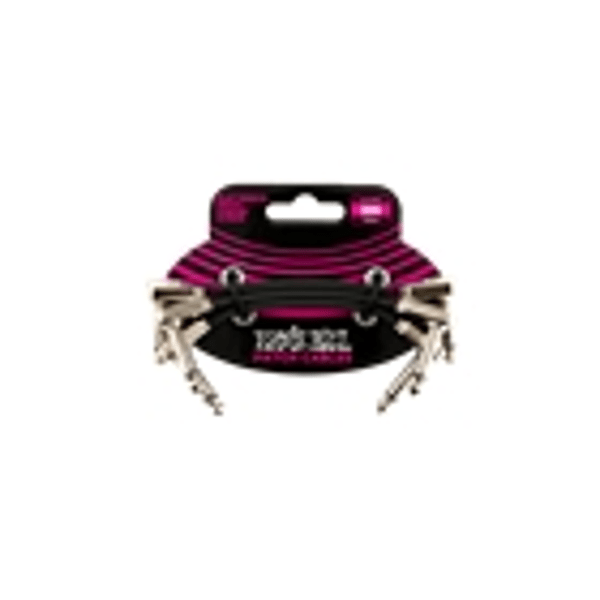 Ernie Ball 6220 Flat Ribbon Patch Cable 7,62 cm Pacco da 3
