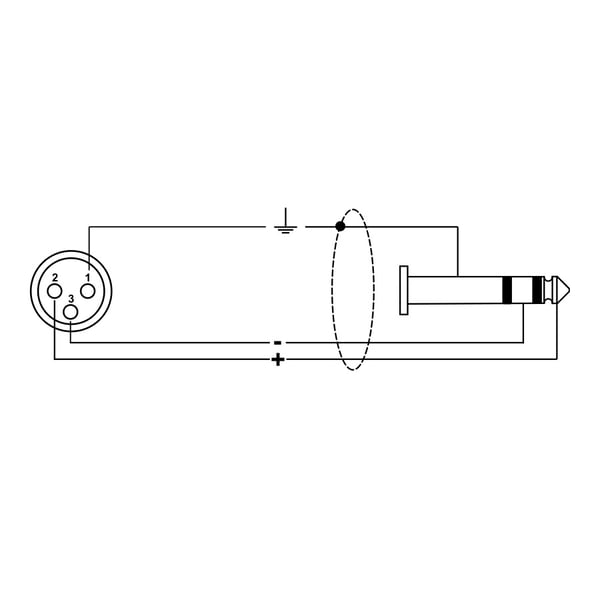 Quik Lok ITST/FJS-0,3 B XLR Femmina/Jack Stereo 30 cm