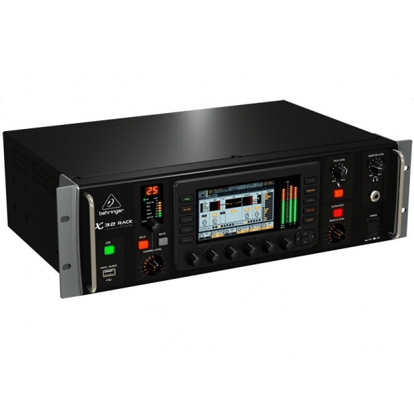 BEHRINGER X32 RACK MIXER DIGITALE 3U RACK 16 PREAMPLIFICATORI MICROFONICI MIDAS INTERFACCIA AUDIO USB 40 IN 25 BUS 2 AES50 KLARK TEKNIK SUPERMAC