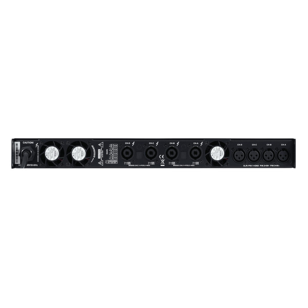 STUDIOMASTER Amplificatore Digitale di Potenza 4x 650W @ 8ohm, 1U Rack con DSP & PFC. Modello DQX4-2600