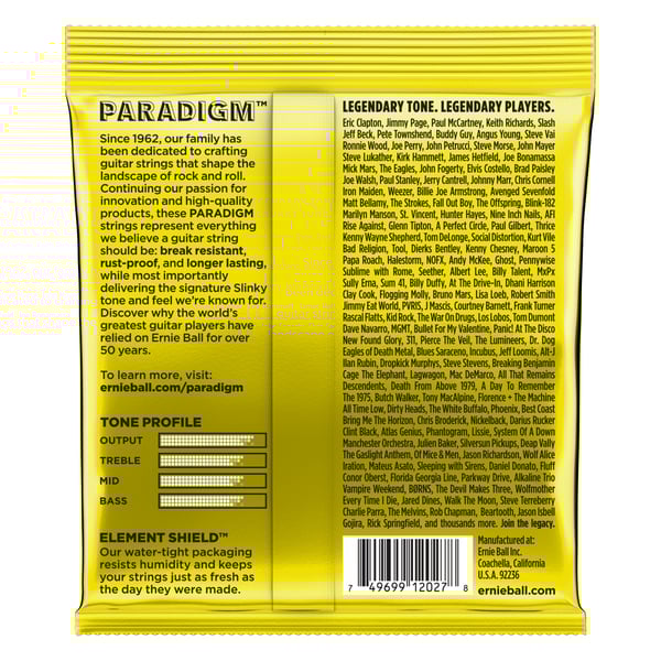 ERNIE BALL Corde per chitarra elettrica Paradigm Beefy Slinky. Modello P02027