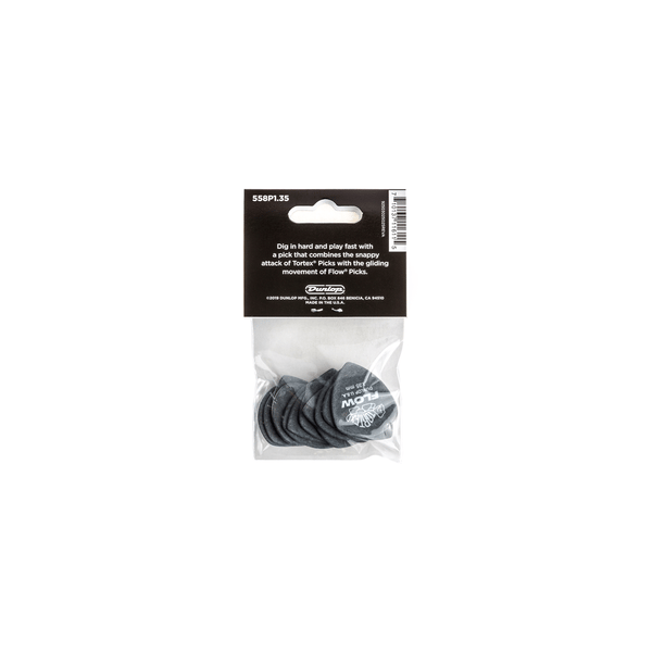 Dunlop 558P135 Tortex Flow Standard 1.35 mm Player's Pack/12
