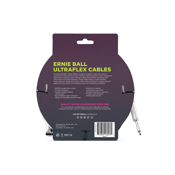 Ernie Ball Cavo PVC Bianco 6 m 6047