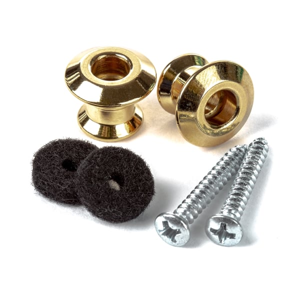 Dunlop 2PSLS034G Straplok Dual Button Gold