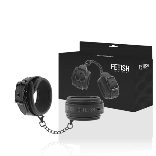 FETISH SUBMISSIVE BONDAGE FETISH SUBMISSIVE - MANETTE IN PELLE VEGANA CON FODERA IN NOPRENE