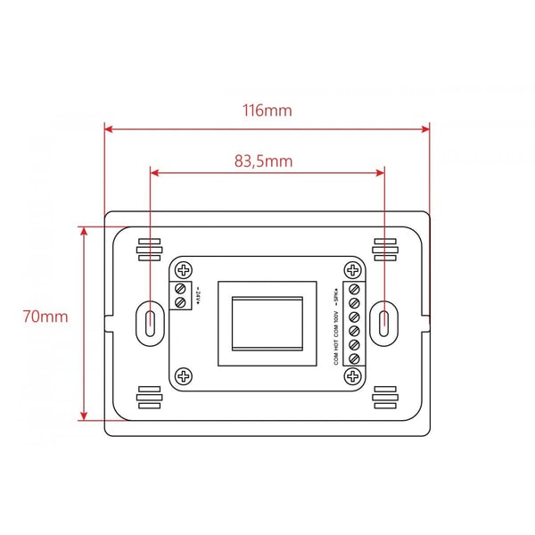HELVIA Attenuatore di volume da 30W per diffusori a 70-100V, 11 posizioni + Off, con linea aux. e comando di allarme a 24V. Modello MURA 330